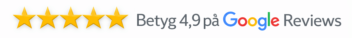 Betyg 4,8 på Google Reviews